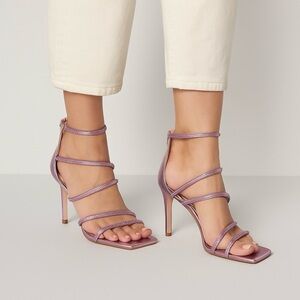 1871- Carvela Caged Ankle Heels Sandals Made In Brazil Size 8 NWT